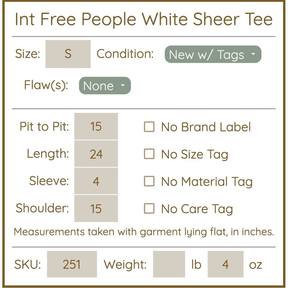 NEW Intimately Free People Women Ribbed Strappy Layer Tee S White Minimal Sheer - Picture 8 of 8